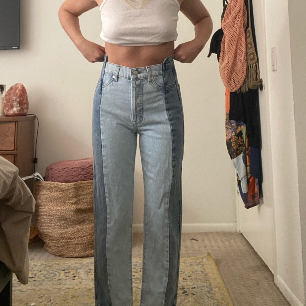 TWO TONE REVICE JEANS